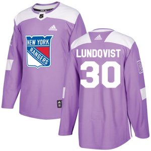 New York Rangers Trikot #30 Henrik Lundqvist Authentic Violett Fights Cancer Practice
